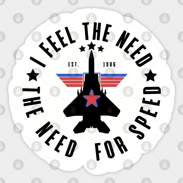 I Feel The Need Sticker by Myartstor 